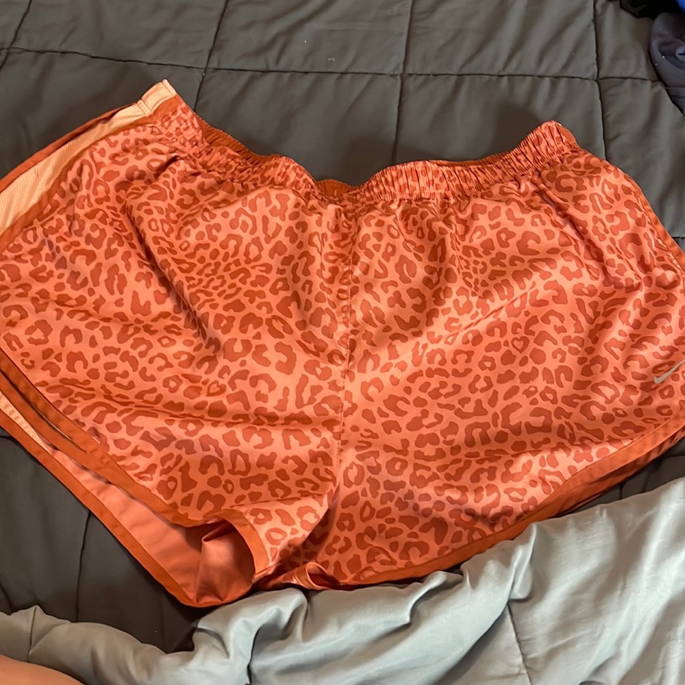 Nike plus size 2x Shorts cheetah print coral athletic running shorts dri fit